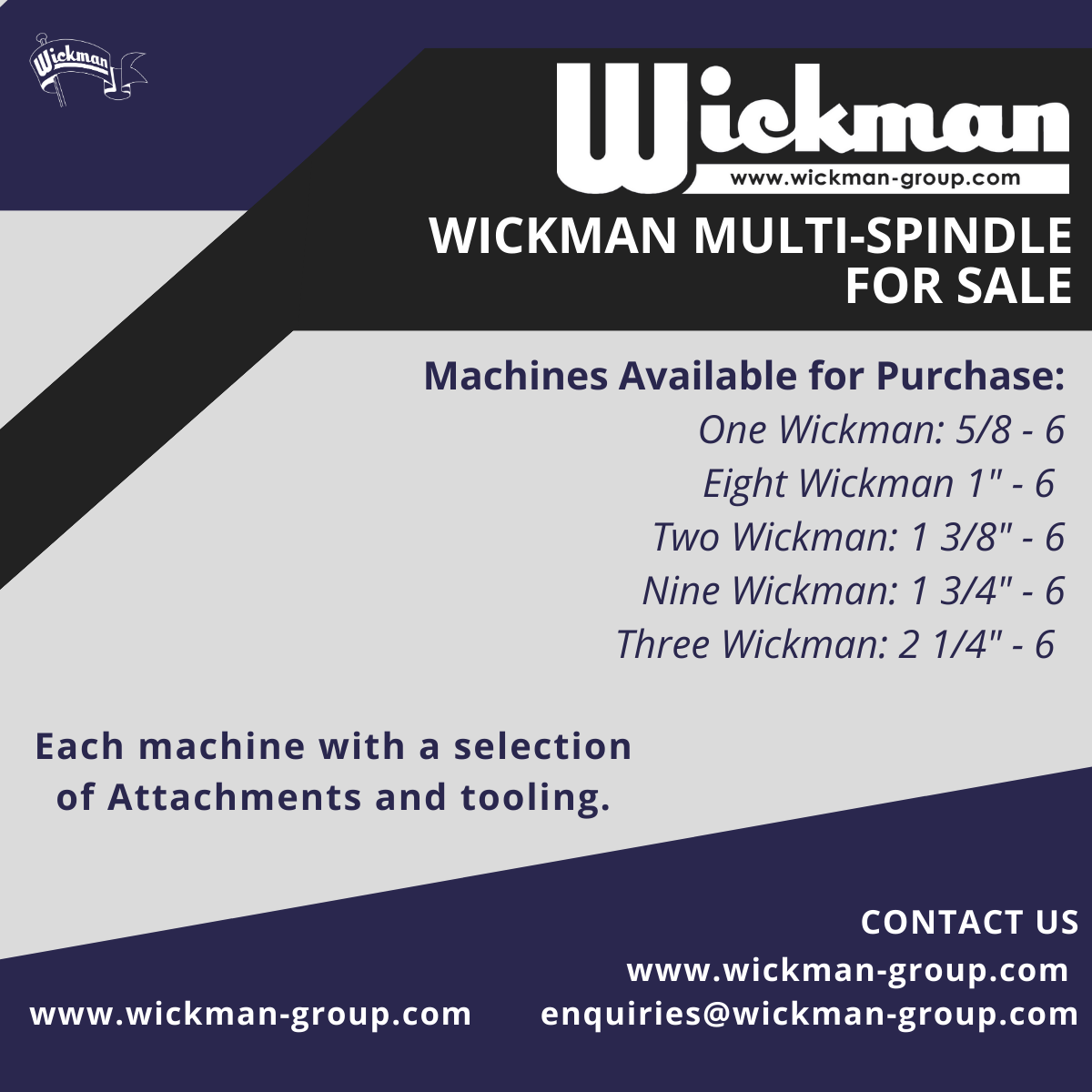 23 Wickman Multispindle Lathes For Sale by UK subcontractor restructuring 